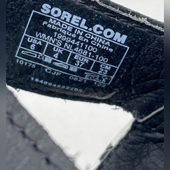 Sorel Black White Joanie III Slingback Wedge Sandals Size 6 NWOT MSRP $129.95 - Picture 9 of 11